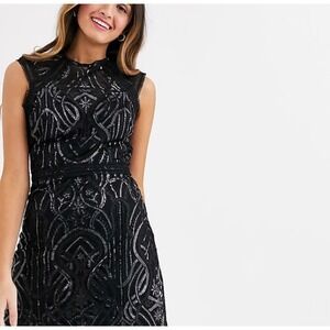 chinese dress ladies Kelsa Sequin Midi Dress  Sugarlips